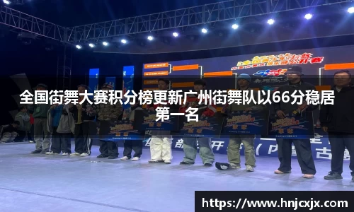 全国街舞大赛积分榜更新广州街舞队以66分稳居第一名